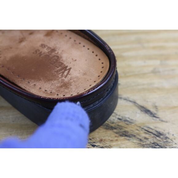 GH Bass Weejuns Womens 11M Red Burgundy  Leather Peggy Penny Mules Loafers Shoes - Picture 10 of 14